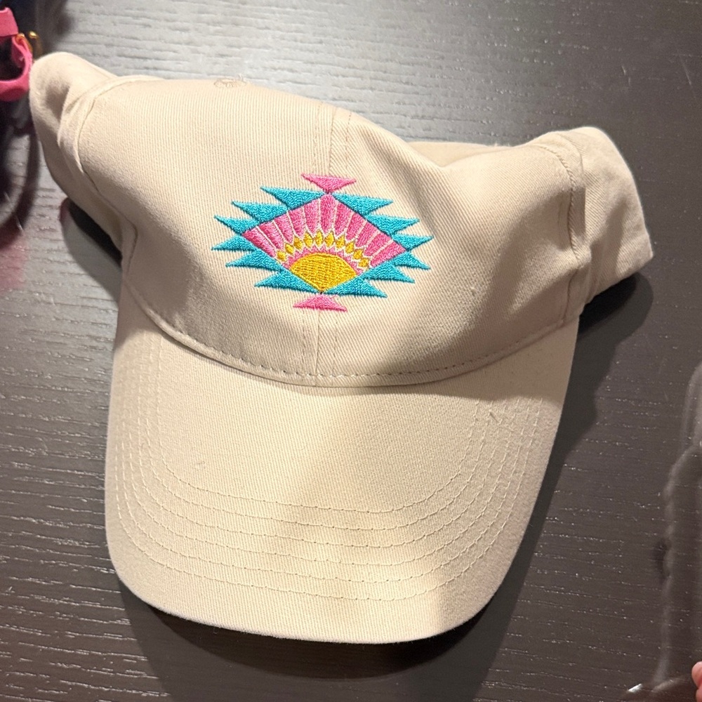 Kids Embroidered Beige Cap